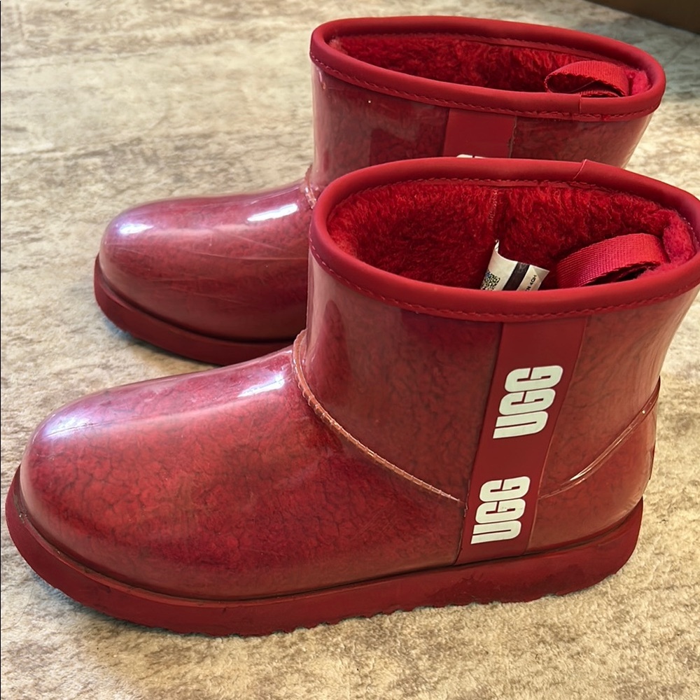 UGG Red Ankle Boots